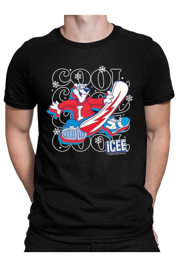Snowy Cool Vibes - ICEE Bear Snowboarding Graphic Men's T-shirt