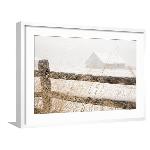 Art.com Snowy Day Art Print, White Frame Wall Art, 29" x 21"