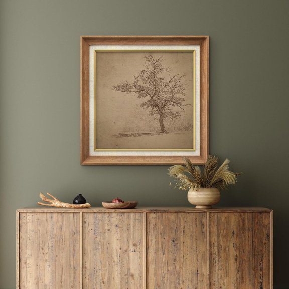 Rustic Forest Tree Field Landscape Poster, Unframed Size 16x24