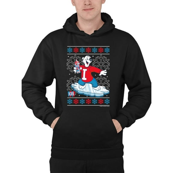 Snowy Frosty Vibes - Holiday ICEE Bear Graphic Men's Hoodie