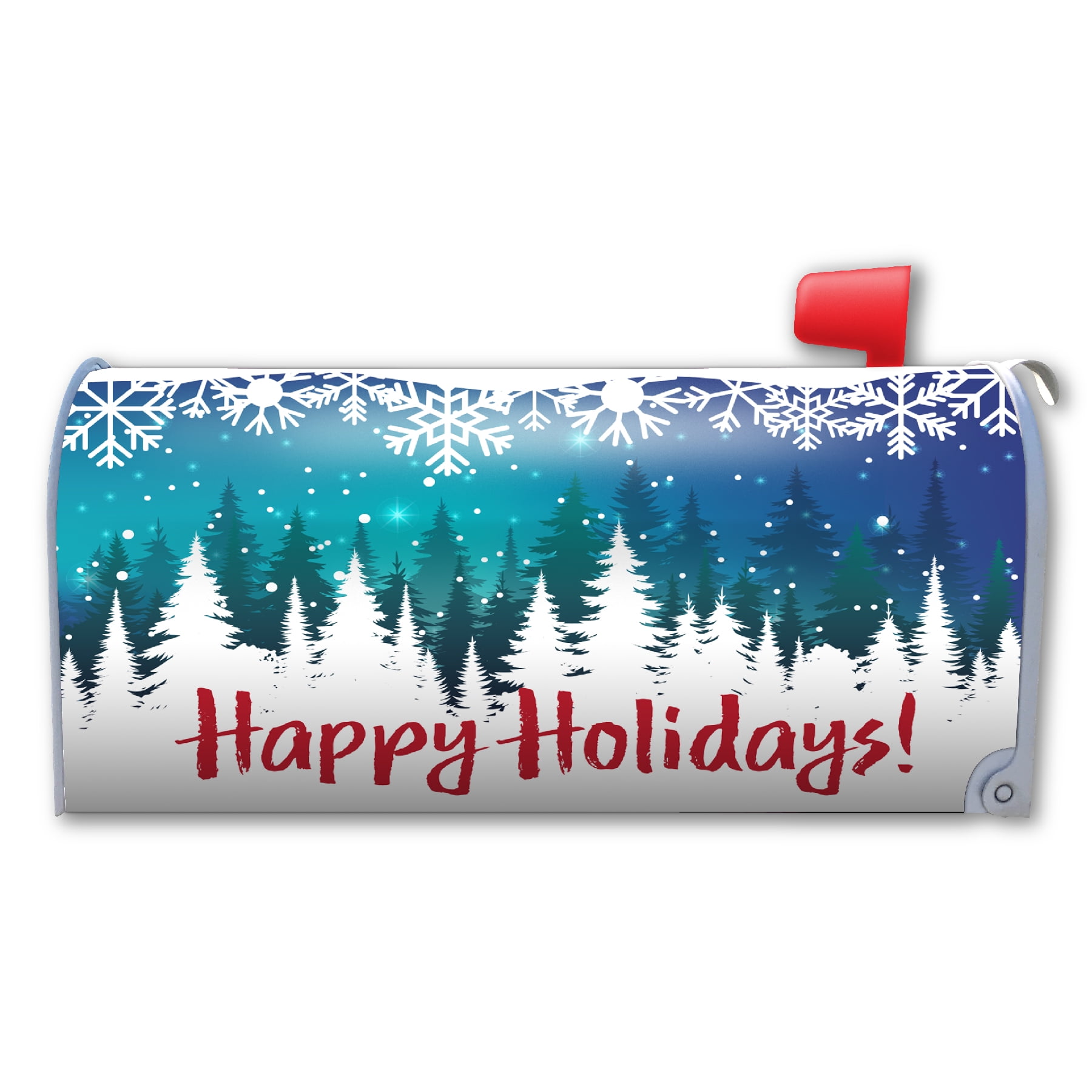 Snowy Happy Holiday Mailbox Cover Magnet