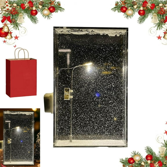 Snowy Lampz,Street Lamp Snow Globe, Snowfall Lamp,Snowy Streetlamp Light,Snow Lamp,Diy Quick Sand Snow Scenery Night Light,Snowy Night Flowing Night Light Snow Scenery Small Street Light 20Ml