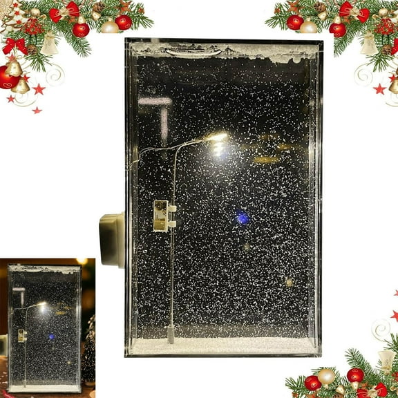 Snowy Lampz,Street Lamp Snow Globe, Snowfall Lamp,Snowy Streetlamp Light,Snow Lamp,Diy Quick Sand Snow Scenery Night Light,Snowy Night Flowing Night Light Snow Scenery Small Street Light 20Ml