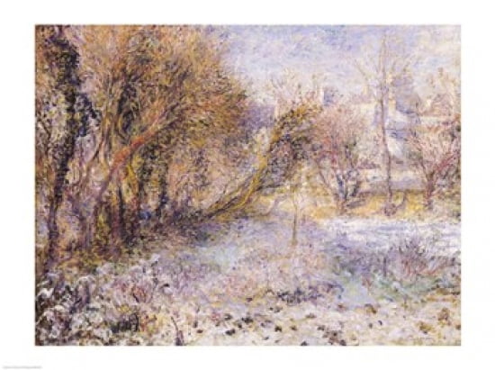 Snowy Landscape Canvas Art - Pierre-Auguste Renoir (24 x 18)
