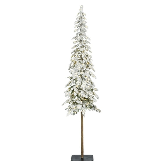 Snowy Lighted Alpine Tree with 150 Lights 5.9'