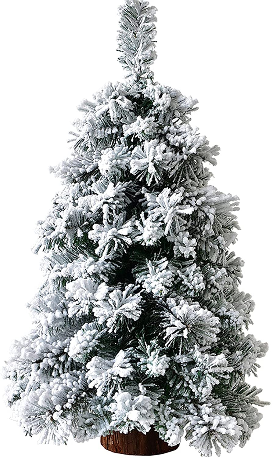 Snowy Mini Christmas Tree, Snow Flocked Artificial Pine Tree, Flocked