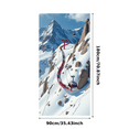 thumbnail image 1 of Snowy Mountain Scenery Banner with Red Cable Cars and Pathway, Winter Theme, Mountain Elements, Backdrop Decor for Winter Parties Ski Events Adventure Gatherings, 1 of 6