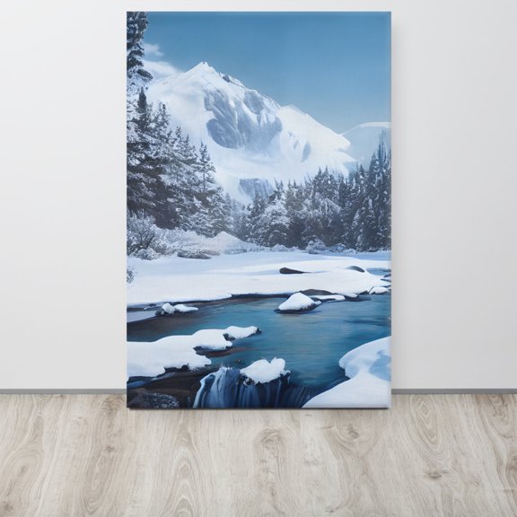 Snowy Mountains Sunny Day (24″×36″)
