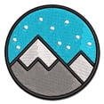 thumbnail image 1 of Snowy Mountainscape Applique Multi-Color Embroidered Hook & Loop Patch - 2.0 Inch Mini, 1 of 5