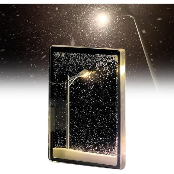 Snowy Night Street Lamp DIY Materials Street Flowing Lamp Snow Night Light DIY Christmas Lights Christmas Desktop Decor for Birthday and Christmas Decor for Girlfriends and Besties