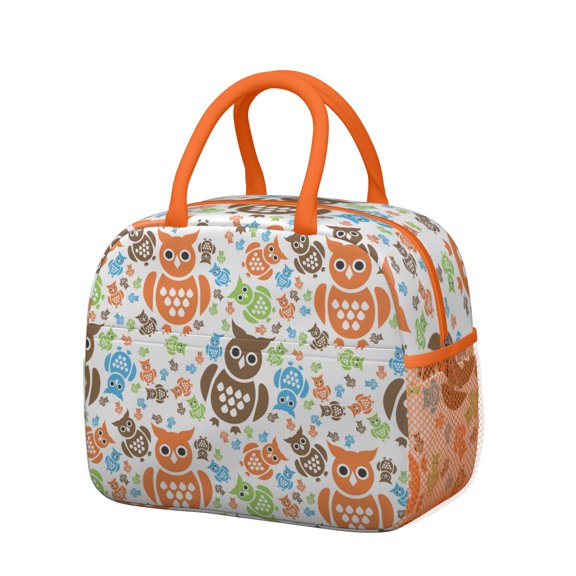 Snowy Owl Lunch Bag - Waterproof & Insulated Reusable Lunch Box, Stylish & Versatile Design for Women, Commuters, and Busy Professionals