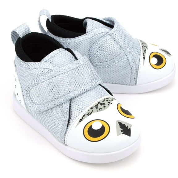 Snowy Owl Squeaky Toddler Shoes V2 | Sparkly White