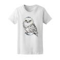 thumbnail image 1 of Snowy Owl  Watercolor T-Shirt Women -Image by Shutterstock, Female Large, 1 of 4