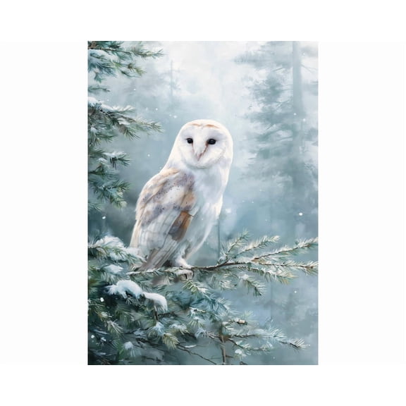 Snowy Owl Winter Bird Nordic Decor Poster Unframed Paper Print