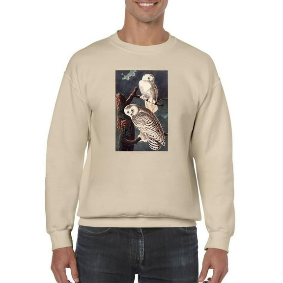 Snowy Owls I Sweatshirt Men -John James Audubon Designs, Male 3X-Large