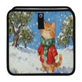 thumbnail image 1 of Snowy Plump Orange Cat Car Dumpster Leakproof Trash Can Organizer Waterproof Garbage Bin 8.66x8.66x5.9in Oxford Cloth, 1 of 8