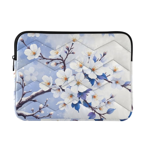 Snowy Printed Laptop Sleeve 13-14 Inch Computer Bag & Laptop Case for Women Men with Zippe for Work Travel