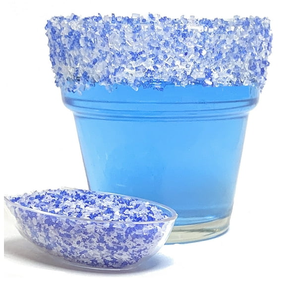 Snowy River Blue Ocean Cocktail Salt - Natural Kosher Blue and White Margarita Salt for Cocktail Rimming (8oz Bag)