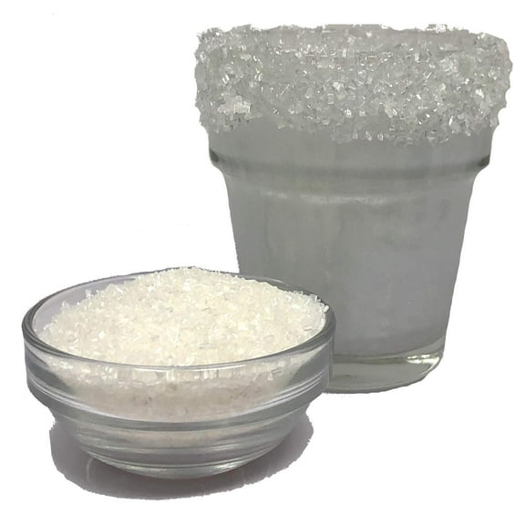 Snowy River Clear Cocktail Sugar - Kosher Certified Naturally Clear Cocktail Rimmer (1lb, Medium Crystal)