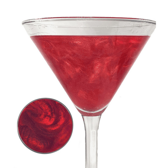 Snowy River Edible Cocktail Glitter - All Natural Beverage Glitter for Cocktails, Margaritas, Wine Glitter, Beer Glitter, Drink Glitter, Synthetic Free (12 Gram, Red)