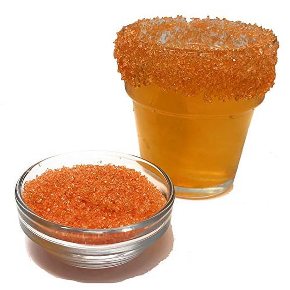 Snowy River Orange Cocktail Rimmer - Kosher Certified Natural Orange Colored Cocktail Sugar (4oz)