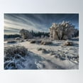 thumbnail image 1 of "Snowy Serenity" Hdr Nature-Inspired Photography Poster Wall Art, Modern Wall Decor, 12x18 UNFRAMED, 1 of 3