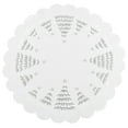 thumbnail image 1 of Snowy Silver Christmas Tree Scene on Ivory Table Topper (23" Round), 1 of 6