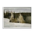 thumbnail image 1 of Snowy Slopes Woodland Nature Landscape Painting White Framed Art Print Wall Art, 1 of 7