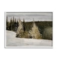 thumbnail image 1 of Snowy Slopes Woodland Nature Landscape Painting White Framed Art Print Wall Art, 1 of 7