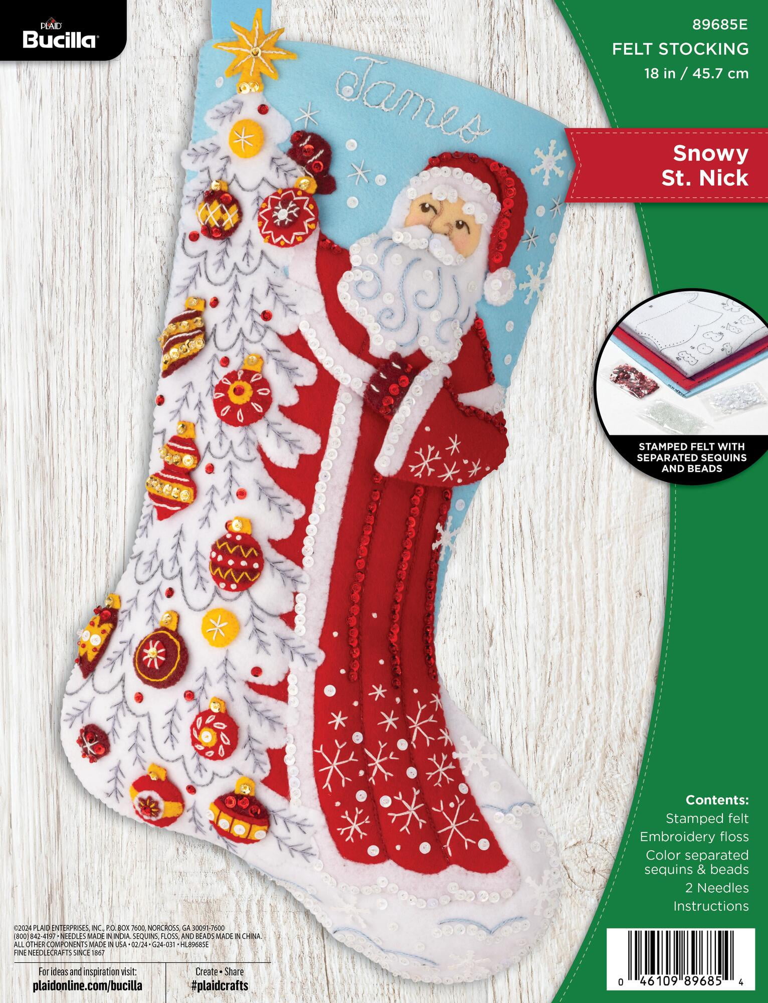 Bucilla Snowy St. Nick 18 in Multicolor Felt Stocking Kit
