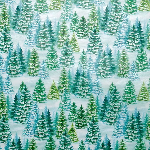 Snowy Trees Premium Tissue Paper - 20in. x 30in. - 12 Sheets (43J624)
