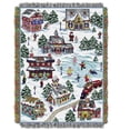 thumbnail image 1 of Snowy Village Woven Tapestry Throw Blanket, 1 of 4
