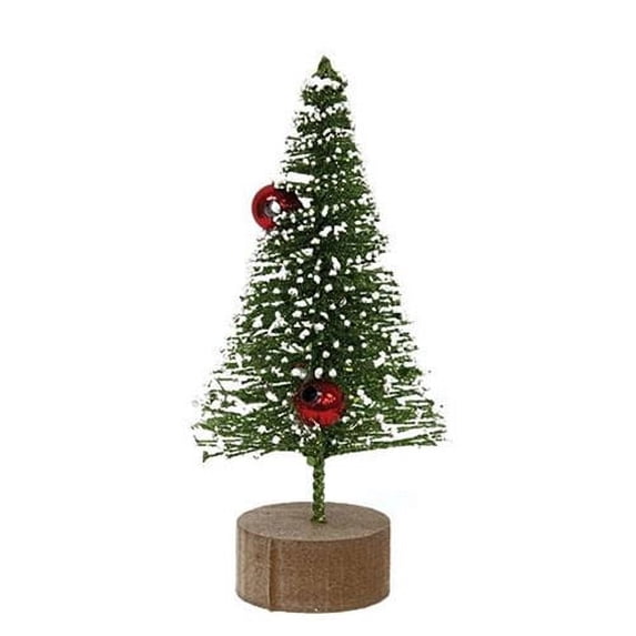 Snowy Vintage Bottlebrush Tree 5"