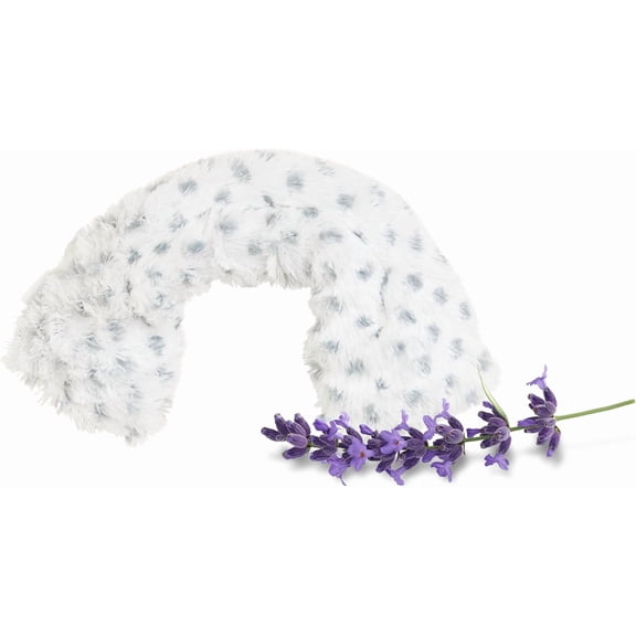Warmies Microwavable Neck and Shoulder Wrap, Lavender-Scented Heating Pad, 2 lbs, Snowy