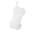thumbnail image 1 of Snowy White Plush Pet Dog Christmas Stocking, Silver Snowflake Sequin Dog Christmas Stockings Large Bone Shape Faux Fur, Hanging Christmas Holiday Season Party Decor for Pets Dogs, 16in, 1 of 6