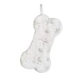 thumbnail image 1 of Snowy White Plush Pet Dog Christmas Stocking, Silver Snowflake Sequin Dog Christmas Stockings Large Bone Shape Faux Fur, Hanging Christmas Holiday Season Party Decor for Pets Dogs, 16in, 1 of 6
