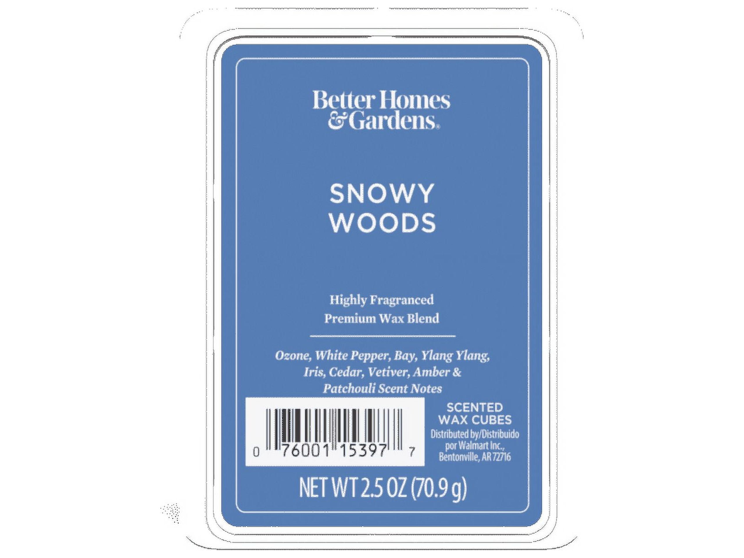Snowy Woods Scented Wax Melts, Better Homes & Gardens, 2.5 oz (1-Pack)