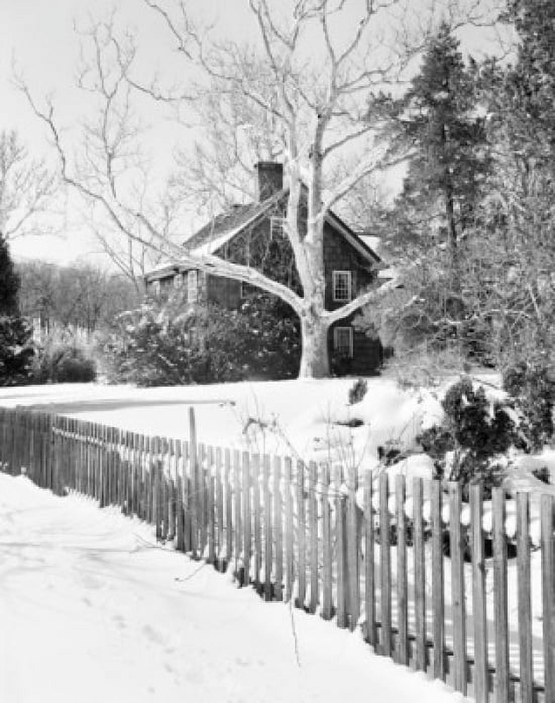 Snowy farm Canvas Art - (24 x 36)