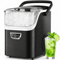 thumbnail image 1 of Snowyermine Nugget Ice Maker Countertop with Handle, 35lbs/Day Portable Pebble Ice Machine, Chewable Sonic Ice Ready in 5 Mins, Anti-Fingerprint Matte Self-Cleaning Ice Maker for Home, Kitchen, Party, 1 of 12
