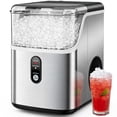 thumbnail image 1 of Snowyermine 35lb Nugget Ice Maker Portable Countertop, Pebble Crushed Soft Chewable Ice Maker Machine, Stainless Steel, 1 of 11
