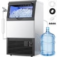 thumbnail image 1 of Snowyermine Residential/Commercial Ice Maker, 150 lbs/24H, 33 lb Storage Bin, Dual Water Inlet, Built-In or Freestanding Under Counter Ice Machine, Self-Cleaning for Restaurant, Bar, Cafe & Home, 1 of 13