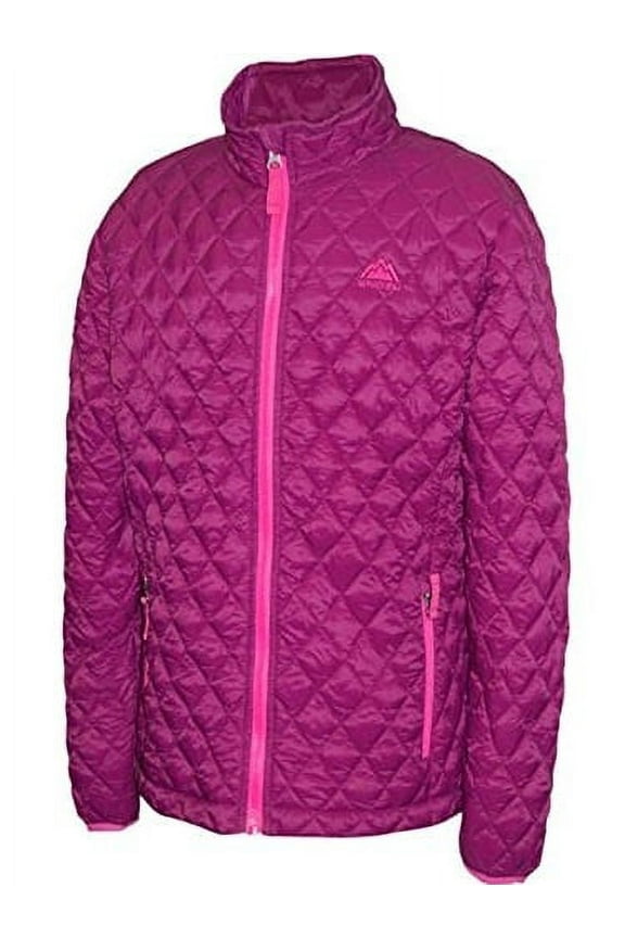 Girls' Glacier Shield® Quilted Jacket-Dark Berry, Small 7/8