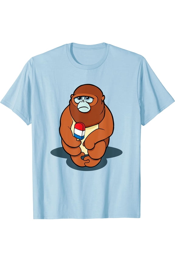 Snub Nosed Monkey Funny Monkey Ice Pop T-Shirt, Vintage Birthday Gift