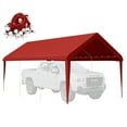 thumbnail image 1 of Snubbull 10x20 FT Upgraded Replacement Canopy Top Cover, Heavy-Duty Oxford Fabric for Outdoor Carport, Garage Shelter, Party Tent (Includes 34 Ball Bungees, Frame Not Included) Red, 1 of 6