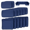 thumbnail image 1 of Snubbull 14 Piece 26" x 26" Patio Cushion Covers Replacement, Outdoor Patio Wicker Sofa Washable Cushion Slipcovers with Zipper, Blue, 1 of 8