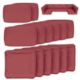 thumbnail image 1 of Snubbull 14 Piece 26" x 26" Patio Cushion Covers Replacement, Outdoor Patio Wicker Sofa Washable Cushion Slipcovers with Zipper, Fuchsiared, 1 of 8
