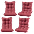 thumbnail image 1 of Snubbull Swing Cushions Set of 4, 42" × 21" × 5" Waterproof Rocking Chair Cushions with Ties for Outdoor Indoor Single Seat Cushions, Fuchsia Red, 1 of 7
