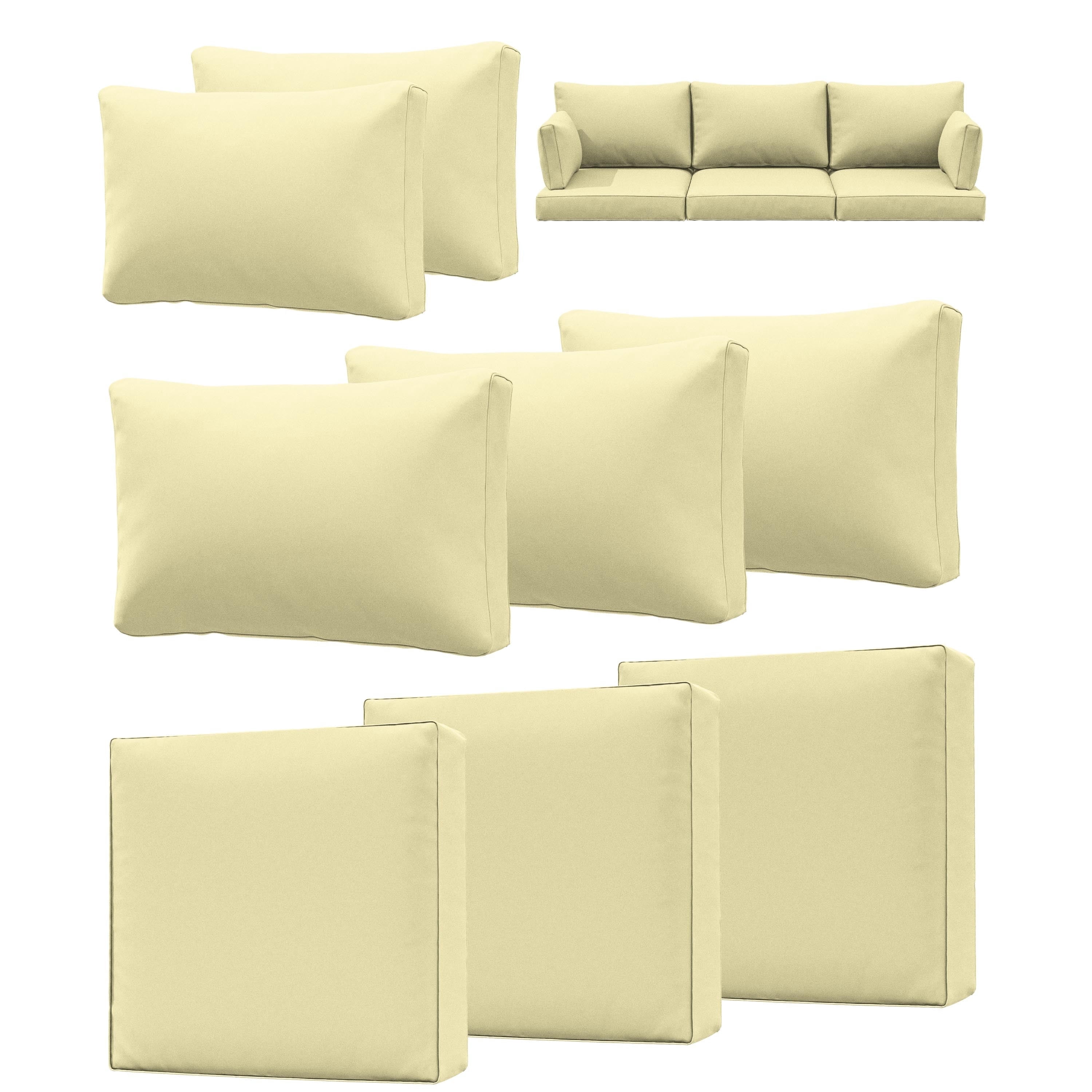 Snubbull 8-Piece Patio Furniture Cushions, Replacement Outdoor Cushions