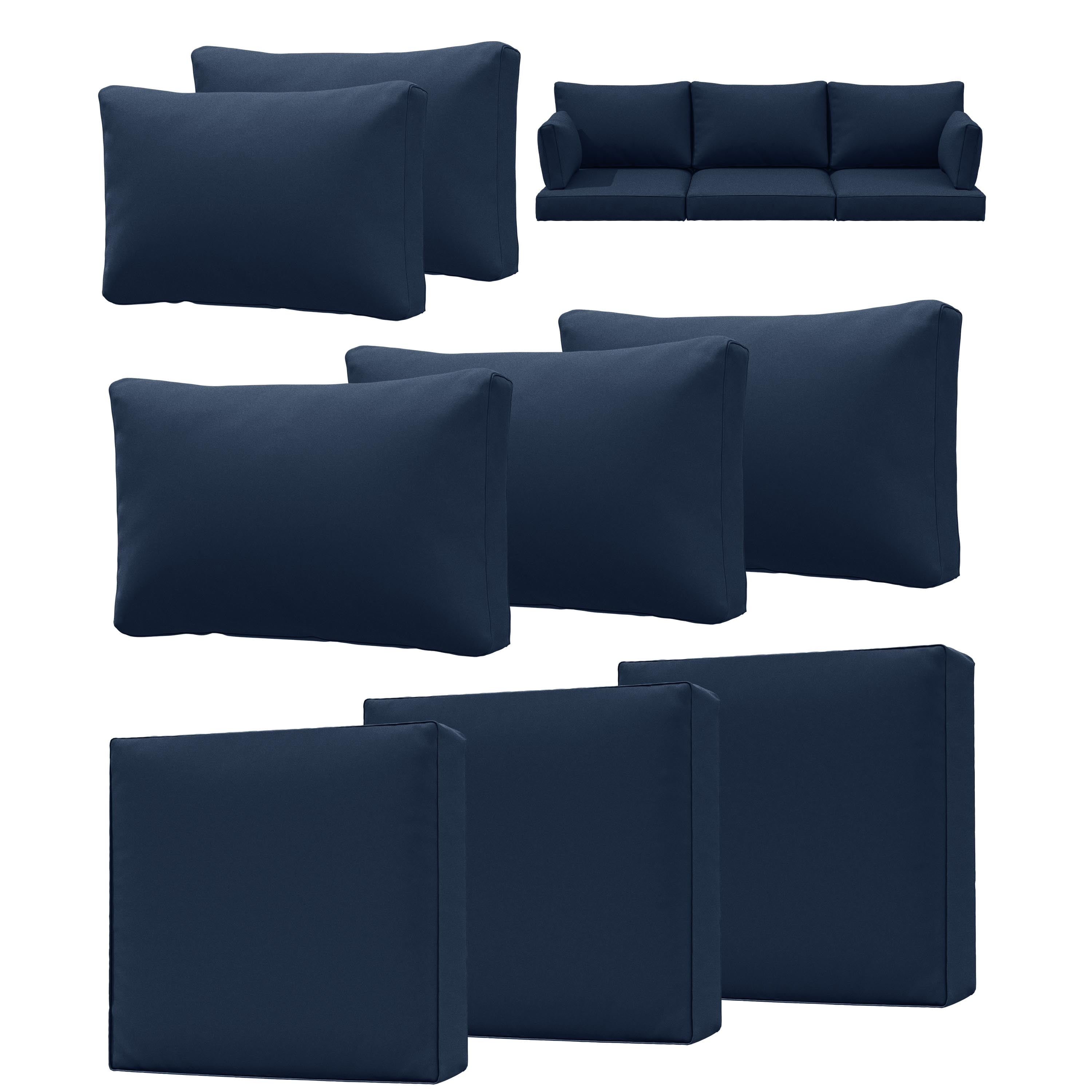 Snubbull 8-Piece Patio Furniture Cushions, Replacement Outdoor Cushions