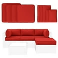thumbnail image 1 of Snubbull 9 Pcs Outdoor Patio Cushion Covers with 4 Size, Waterproof & Zippered, Red, 1 of 7